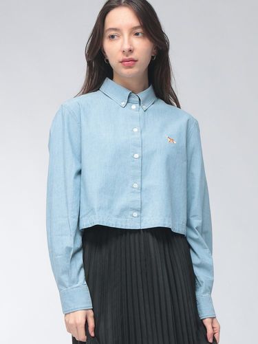 MAISON KITSUNE(メゾンキツネ) 長袖シャツブラウス サイズ41 レディース美品  - レッド×ネイビー×マルチ チェック柄 MAISON KITSUNE' - MAISON KITSUNE(メゾンキツネ) 長袖シャツブラウス