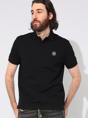 MONCLER (モンクレール) 胸ロゴ刺繍 ライン 半袖 ポロシャツ