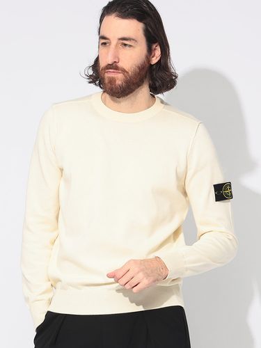STONE ISLAND (ストーンアイランド) 袖ロゴ クルーネック ニット