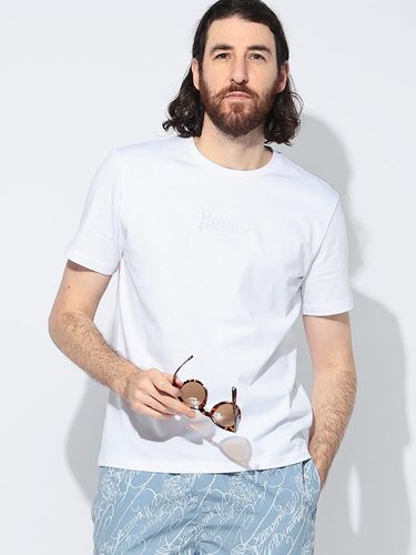 HERNO (ヘルノ) クレープジャージ 無地 クルーネック 半袖 Tシャツ