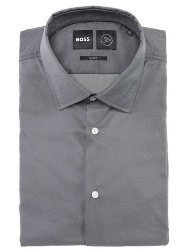 HUGO BOSS (ヒューゴボス) スリムフィット メランジストレッチコットン