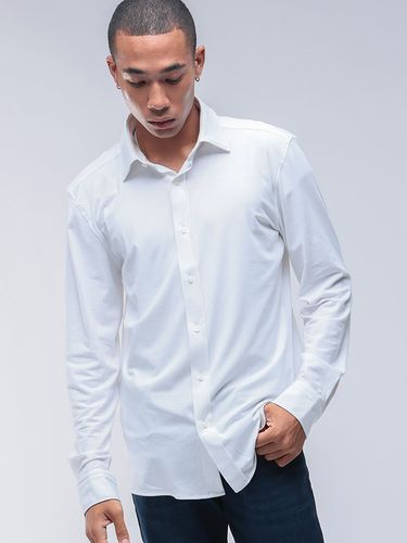 HUGO BOSS (ヒューゴボス) シアサッカー オープンカラー 半袖 シャツ