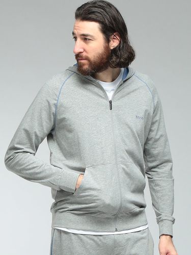 HUGO BOO ヒューゴボス フルジップ パーカー 長袖 ロゴ グレー XXL 中古・古着通販】BOSS HUGO BOSS (ボス ヒューゴボス) ジップパーカー