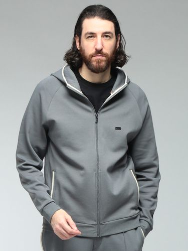 HUGO BOSS (ヒューゴボス) メンズ パーカー 長袖 ロゴ フルジップ