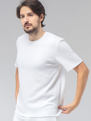 HUGO BOSS (ヒューゴボス) メンズ Tシャツ 半袖 ロゴ刺繍 クルーネック