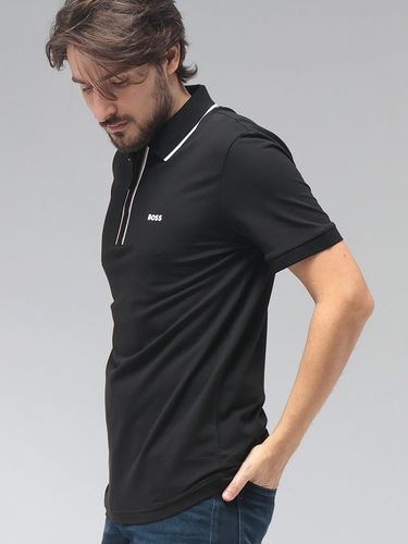 HUGO BOSS (ヒューゴボス) メンズ ポロシャツ 半袖 ミニ胸ロゴ ハーフ