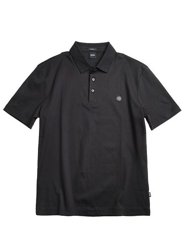 HUGO BOSS (ヒューゴボス) メンズ ポロシャツ 半袖 ハーフジップ