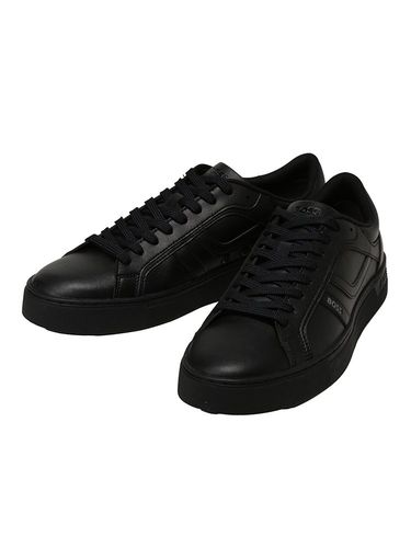 HUGO BOSS (ヒューゴボス) メンズ スニーカー エンボスロゴ ローカット