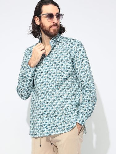 DIESEL (ディーゼル) ロゴ刺繍 ストライプ 長袖 シャツ DSA146390DNAN