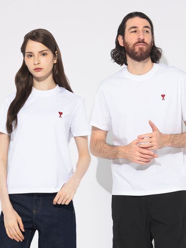 AMI PARIS (アミパリス) ワンポイント クルーネック 長袖 Tシャツ Ami