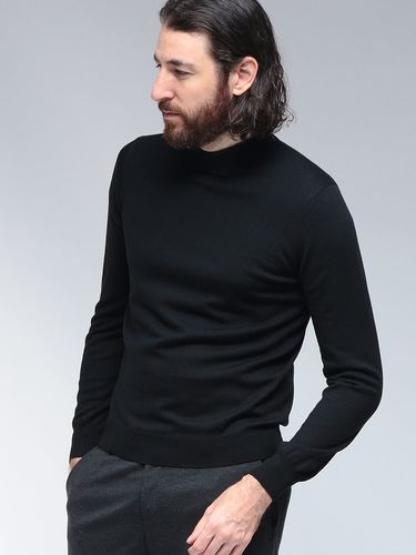 【HELIOT EMIL】ヘリオットエミル 19AW ニット HELIOT EMIL (エリオット・エミル) ロゴインターシャ クルーネック