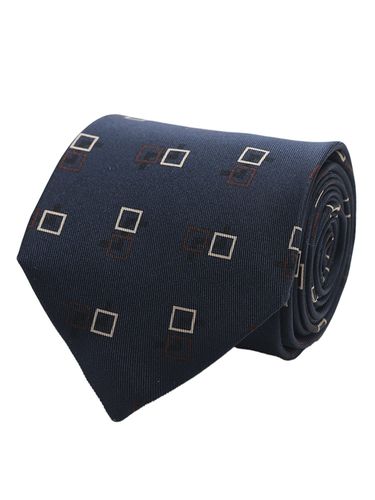 GUCCI (グッチ) シルク100％ ダミエジャガード 総柄 ネクタイ