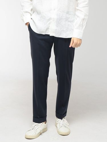 LARDINI (ラルディーニ) メンズ パンツ 麻100％ 無地 ワンタック