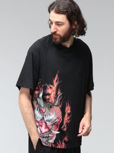 Y-3 (ワイスリー) メンズ Tシャツ 半袖 demonプリント クルーネック