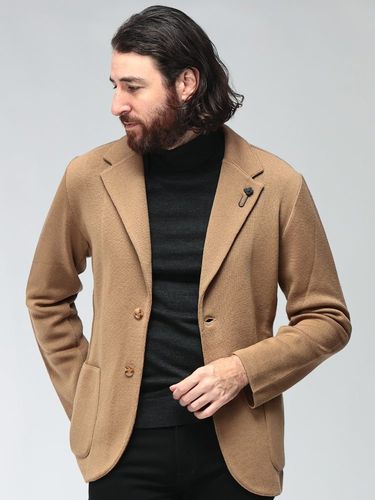 LARDINI (ラルディーニ) ウールカシミヤ グレンプレイド シングル