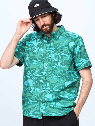 パタゴニア　半袖シャツ　マカオ製 Patagonia (パタゴニア) オーガニックコットン 総柄 ボタン留め