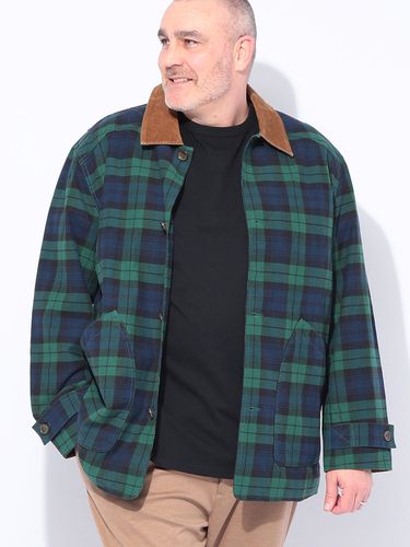 シャツ ジャケット 裏ボア フード フルジップ チェック柄 アウター