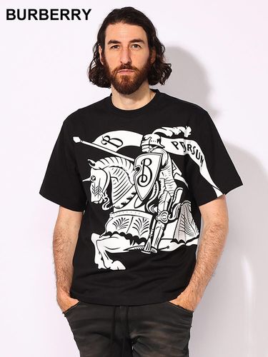 BURBERRY (バーバリー) ビッグEKDプリント クルーネック 長袖 Tシャツ