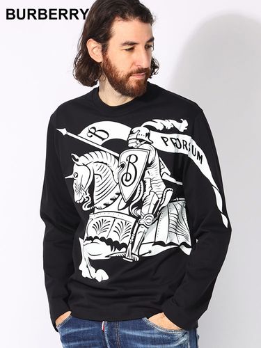 BURBERRY (バーバリー) ビッグEKDプリント クルーネック 半袖 Tシャツ