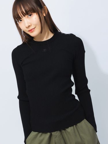 DIESEL (ディーゼル) カットアウトオーバルD 長袖 クロップドニット