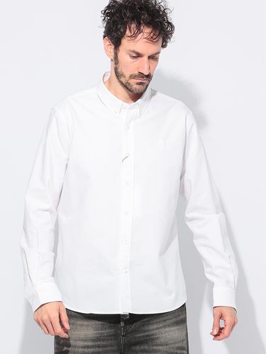 AMI PARIS (アミパリス ) コットン100％ ロゴ刺繍 ボタンダウン 長袖