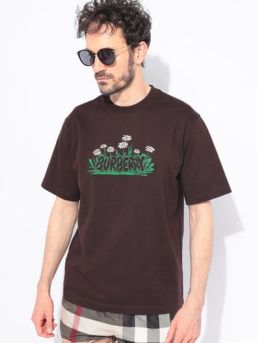 BURBERRY (バーバリー) ビッグEKDプリント クルーネック 長袖 Tシャツ