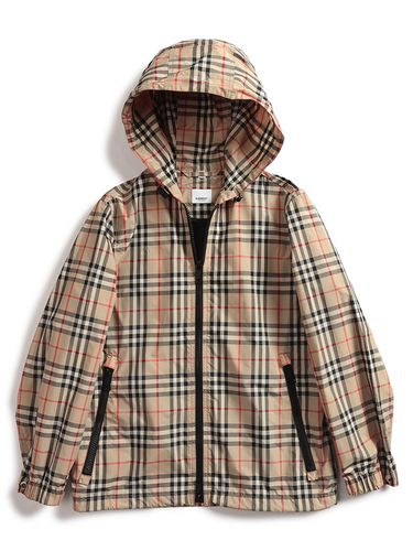 BURBERRY (バーバリー) ロゴ フード クラシカル チェック柄 フルジップ