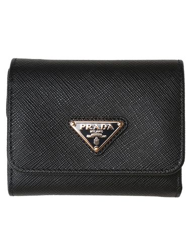 PRADA (プラダ) ロゴ サフィアーノ トライアングルロゴ 二つ折り 財布