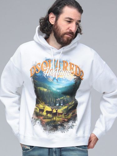 DSQUARED2 (ディースクエアード) 裏起毛 ラバーロゴプリント