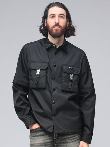 PRADA (プラダ) メンズ シャツ 長袖 ウォッシュ加工 フラップポケット