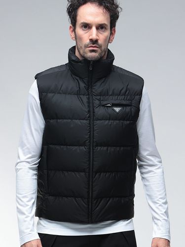 BURBERRY (バーバリー) ロゴ リバーシブル チェック 無地 ダウンベスト