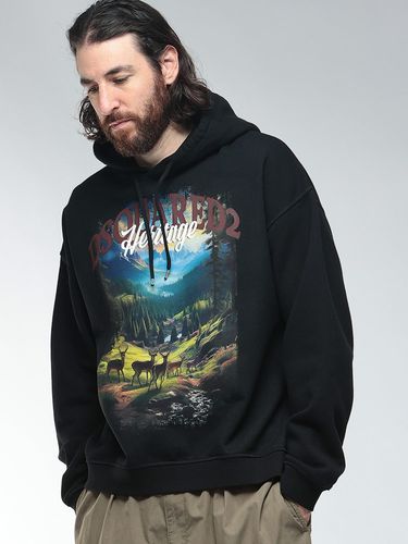 DSQUARED2 (ディースクエアード) 裏起毛 ラバーロゴプリント