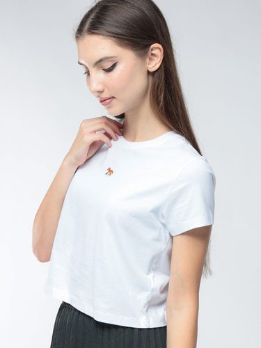 S【新品】メゾンキツネ レディース 半袖Tシャツ Maison Kitsune (メゾン キツネ) レディース Tシャツ 半袖 ワン