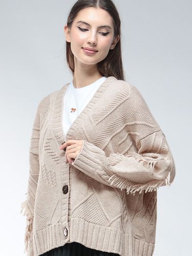 DIESEL (ディーゼル) カットアウトオーバルD 長袖 クロップドニット