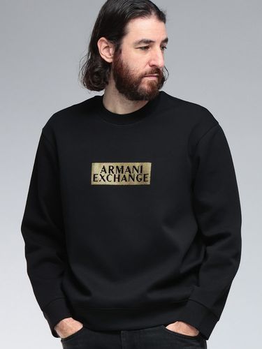 【美品】　EMPORIO ARMANI トレーナー　イーグルロゴ　XL ブラック EMPORIO ARMANI (エンポリオアルマーニ) イーグルロゴ クルー
