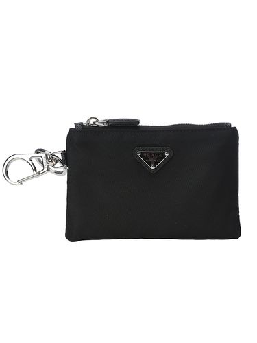 PRADA (プラダ) レザー プレートロゴ 二つ折り 財布 PR2ML049QHH