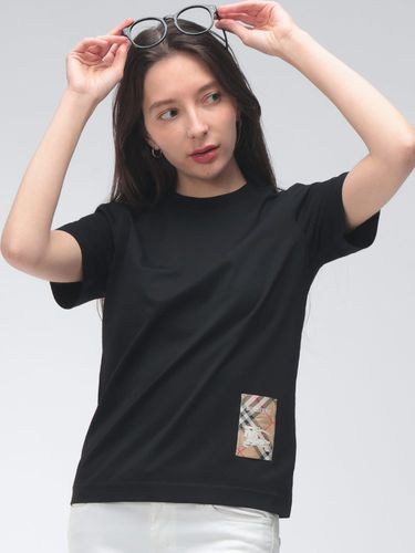 BURBERRY (バーバリー) ナイトスタンプロゴ クルーネック 半袖 Tシャツ