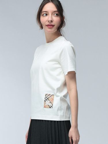 BURBERRY (バーバリー) ナイトスタンプロゴ クルーネック 半袖 Tシャツ