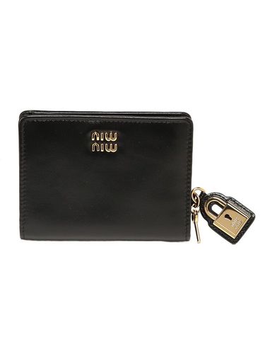 MIU MIU (ミュウミュウ) レディース カードケース ロゴ レザー ロック