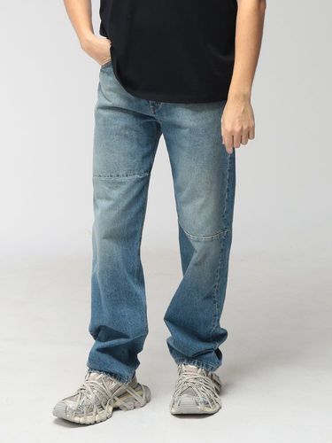 DIESEL (ディーゼル) ロゴ ダメージ加工 ボタンフライ デニム パンツ D