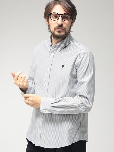 DIESEL (ディーゼル) メンズ シャツ 長袖 シアサッカー ロゴ