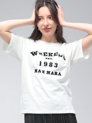 マックスマーラ 刺繍デザイン ロゴTシャツ ホワイト Max Mara（マックスマーラ） Tシャツ BRAVO ブラーボ レディース