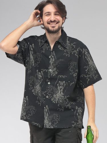 入手困難✨ ドルチェアンドガッバーナ 半袖シャツ ポロシャツ 柄シャツ 黒色系 DOLCE&GABBANA（ドルチェ & ガッバーナ） ドルガバ ポロシャツ 半袖