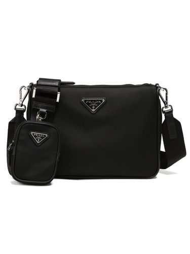 PRADA (プラダ) トライアングル ロゴ サフィアーノ レザー ショルダー