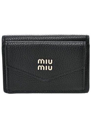 MIU MIU (ミュウミュウ) レディース カードケース ロゴ レザー ロック