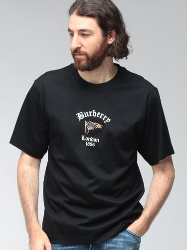 BURBERRY (バーバリー) ビッグEKDプリント クルーネック 半袖 Tシャツ