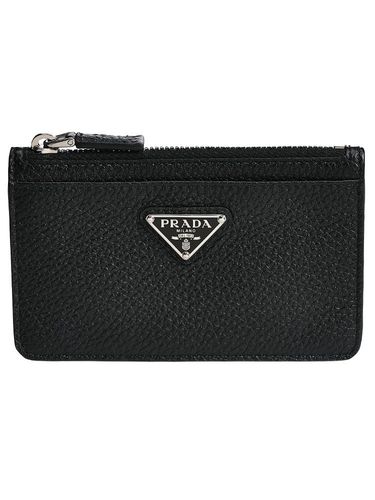 PRADA (プラダ) レザー プレートロゴ 二つ折り 財布 PR2ML049QHH