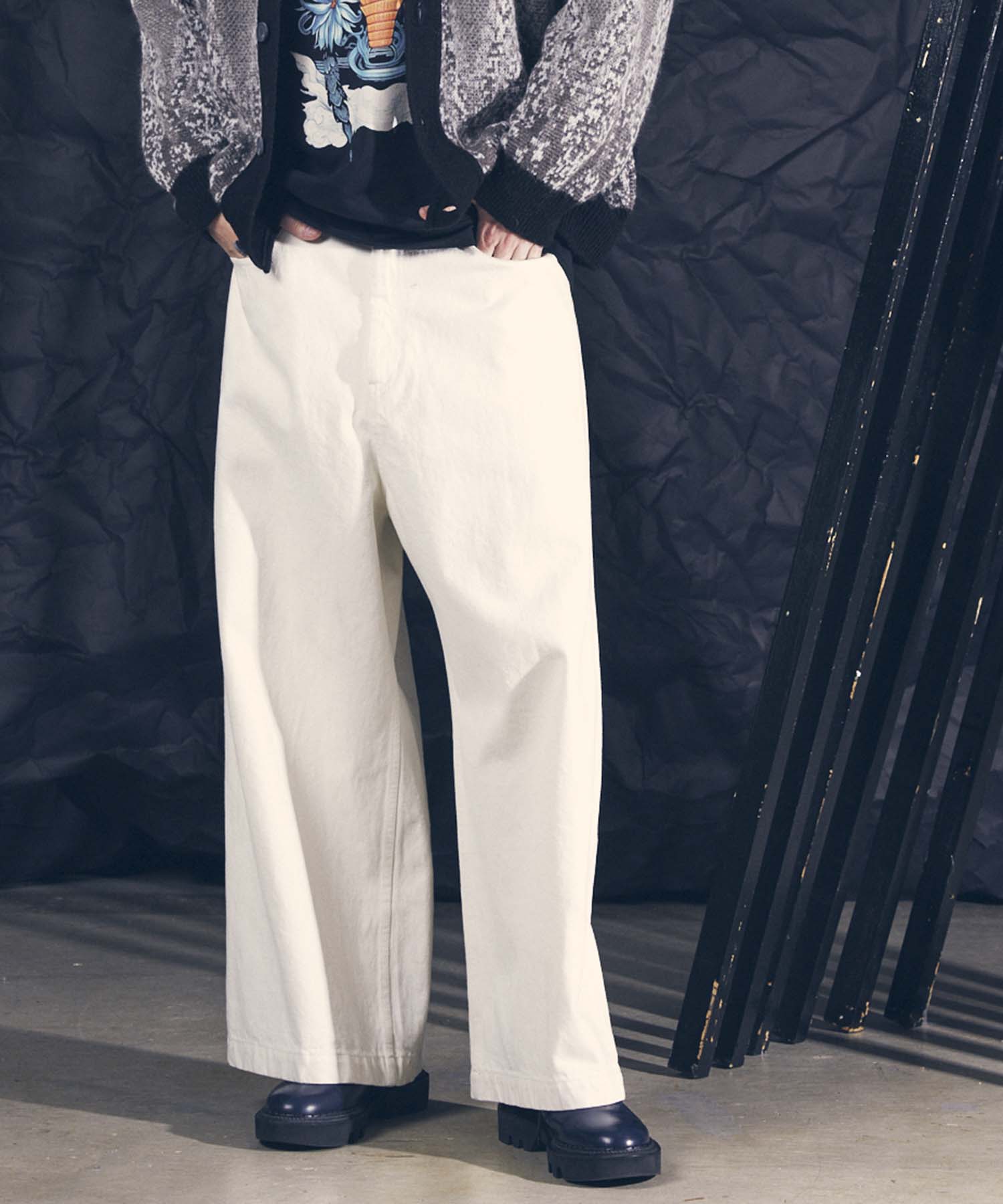 SALE】Heavy-Weight Sweat Snow Wide Pants