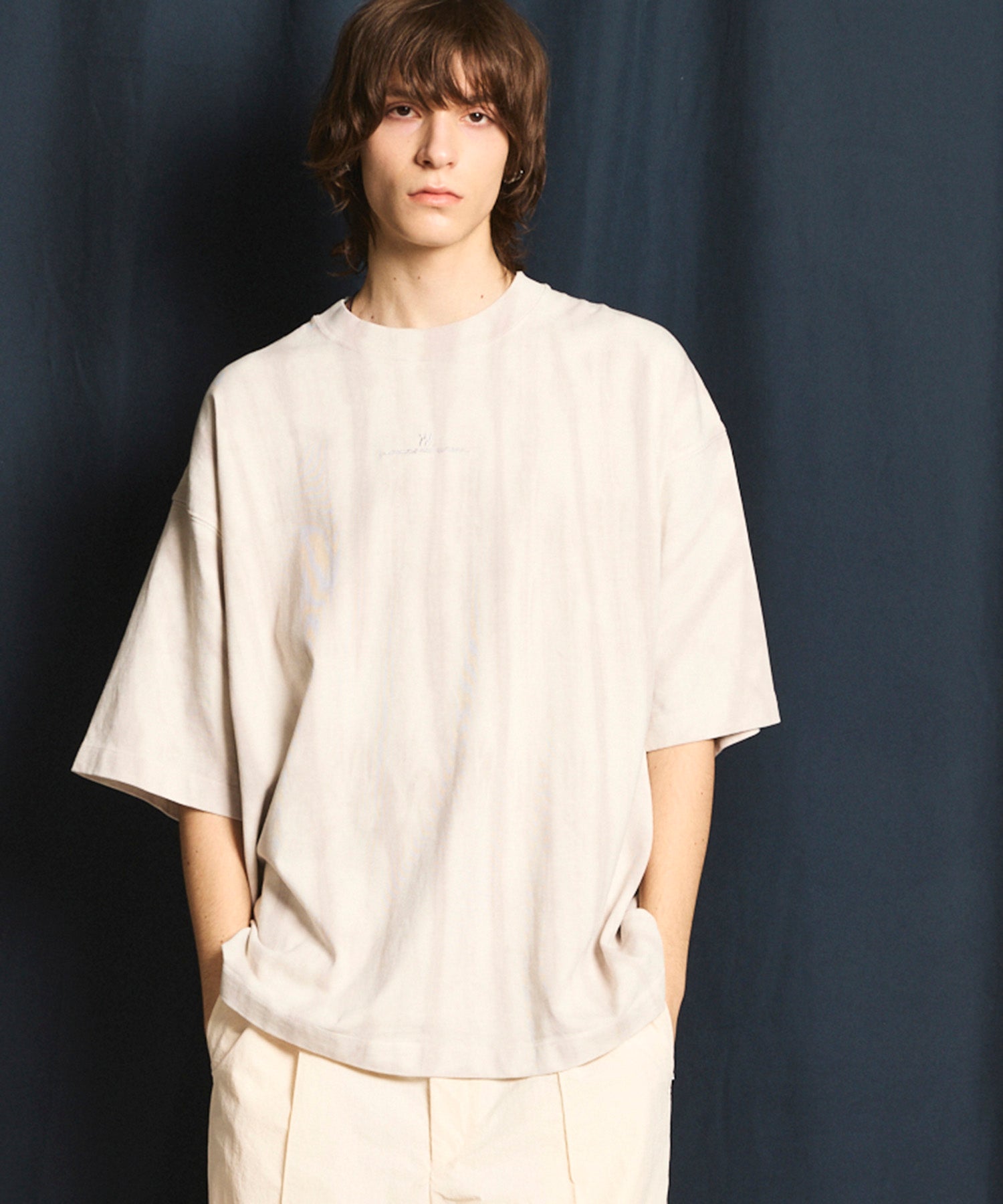 SALE】Heavy-Weight Cotton Prime-Over Sailor Collar Half Zip