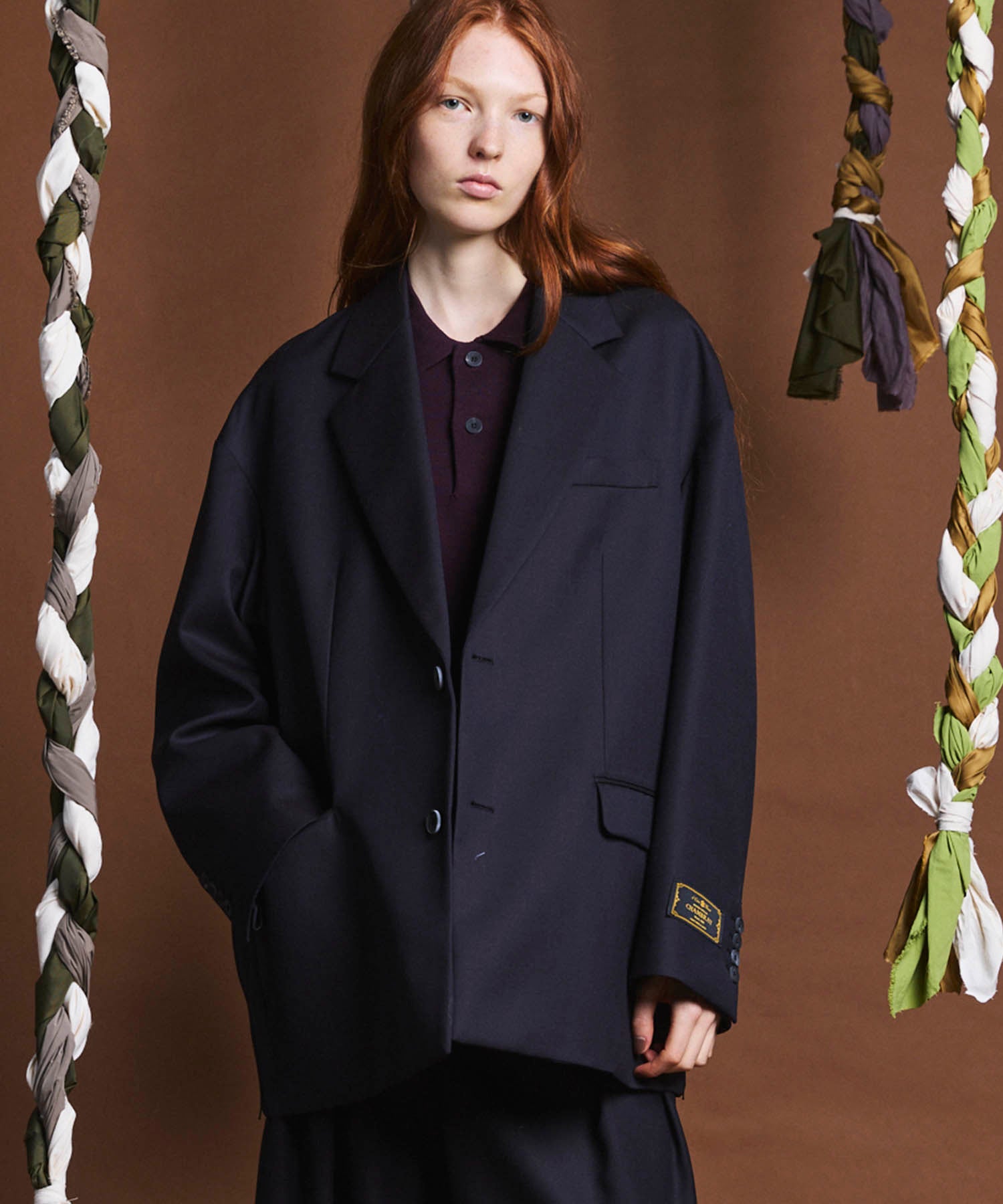 Italian Dead Stock Fabric】Peaked Lapel Prime-Over Double